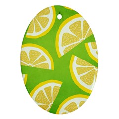 Lemon Fruit Healthy Fruits Food Ornament (oval) by Nexatart