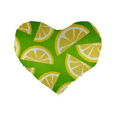 Lemon Fruit Healthy Fruits Food Standard 16  Premium Heart Shape Cushions