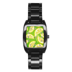 Lemon Fruit Healthy Fruits Food Stainless Steel Barrel Watch