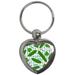 Seamless Pattern With Cucumber Key Chain (Heart) Front