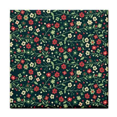 Flowering Branches Seamless Pattern Face Towel by Nexatart