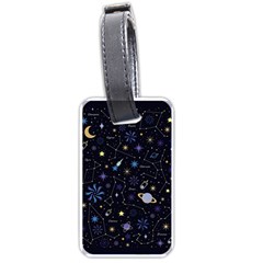 Starry Night  Space Constellations  Stars  Galaxy  Universe Graphic  Illustration Luggage Tag (one Side) by Nexatart