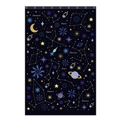 Starry Night  Space Constellations  Stars  Galaxy  Universe Graphic  Illustration Shower Curtain 48  X 72  (small)  by Nexatart