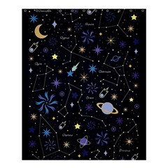 Starry Night  Space Constellations  Stars  Galaxy  Universe Graphic  Illustration Shower Curtain 60  X 72  (medium)  by Nexatart