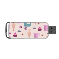 Seamless Bakery Vector Pattern Portable Usb Flash (two Sides) by Nexatart