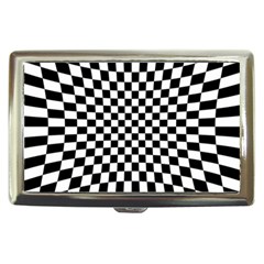 Illusion Checkerboard Black And White Pattern Cigarette Money Case