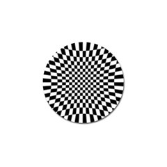 Illusion Checkerboard Black And White Pattern Golf Ball Marker (4 pack)