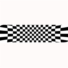 Illusion Checkerboard Black And White Pattern Large Bar Mats