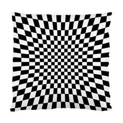 Illusion Checkerboard Black And White Pattern Standard Cushion Case (One Side)