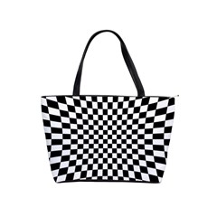 Illusion Checkerboard Black And White Pattern Classic Shoulder Handbag