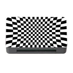 Illusion Checkerboard Black And White Pattern Memory Card Reader with CF