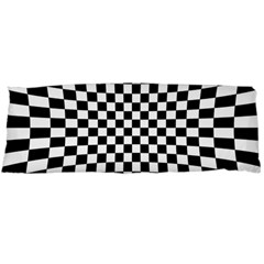 Illusion Checkerboard Black And White Pattern Body Pillow Case (Dakimakura)