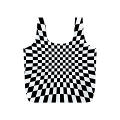 Illusion Checkerboard Black And White Pattern Full Print Recycle Bag (S)