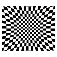 Illusion Checkerboard Black And White Pattern Double Sided Flano Blanket (small)  by Nexatart