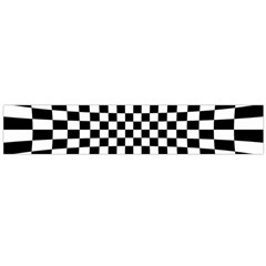 Illusion Checkerboard Black And White Pattern Large Flano Scarf  by Nexatart