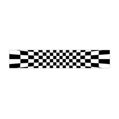 Illusion Checkerboard Black And White Pattern Flano Scarf (Mini)