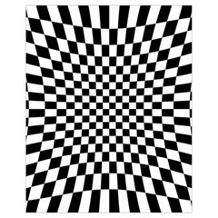 Illusion Checkerboard Black And White Pattern Drawstring Bag (Small)