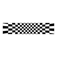 Illusion Checkerboard Black And White Pattern Velvet Scrunchie by Nexatart