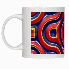 Pattern Curve Design White Mugs