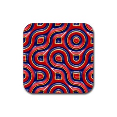 Pattern Curve Design Rubber Coaster (Square) 