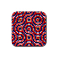Pattern Curve Design Rubber Square Coaster (4 pack) 