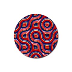 Pattern Curve Design Rubber Coaster (Round) 