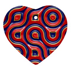 Pattern Curve Design Heart Ornament (Two Sides)