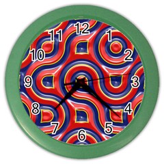 Pattern Curve Design Color Wall Clock