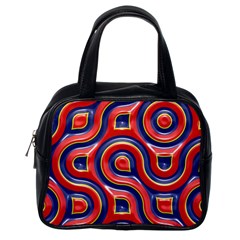 Pattern Curve Design Classic Handbag (One Side)