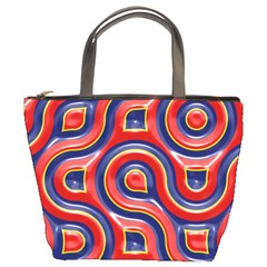 Pattern Curve Design Bucket Bag