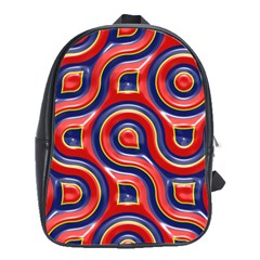 Pattern Curve Design School Bag (Large)