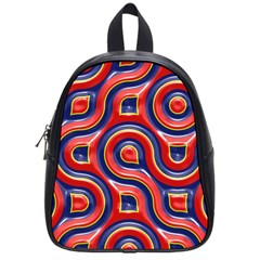 Pattern Curve Design School Bag (Small)