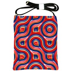 Pattern Curve Design Shoulder Sling Bag