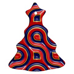 Pattern Curve Design Christmas Tree Ornament (Two Sides)