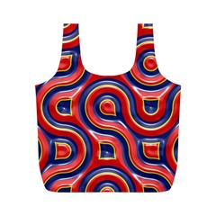 Pattern Curve Design Full Print Recycle Bag (M)