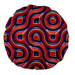 Pattern Curve Design Large 18  Premium Flano Round Cushions