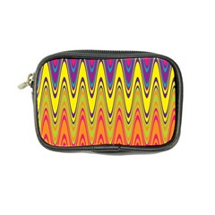 Retro Colorful Waves Background Coin Purse