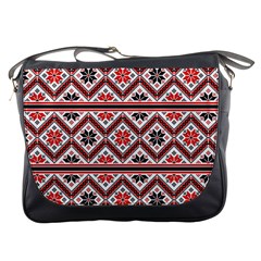 Folklore Ethnic Pattern Background Messenger Bag by Nexatart