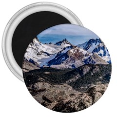 El Chalten Landcape Andes Patagonian Mountains, Agentina 3  Magnets by dflcprintsclothing