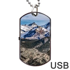 El Chalten Landcape Andes Patagonian Mountains, Agentina Dog Tag Usb Flash (one Side) by dflcprintsclothing