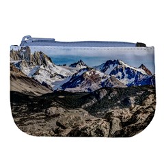 El Chalten Landcape Andes Patagonian Mountains, Agentina Large Coin Purse by dflcprintsclothing