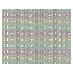 I Love Vintage Phrase Motif Striped Pattern Design Double Sided Flano Blanket (medium)  by dflcprintsclothing