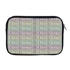 I Love Vintage Phrase Motif Striped Pattern Design Apple Macbook Pro 17  Zipper Case by dflcprintsclothing