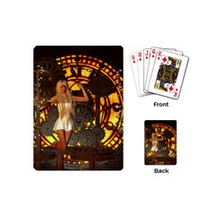 Steampunk Clockwork And Steampunk Girl Playing Cards Single Design (mini) by FantasyWorld7