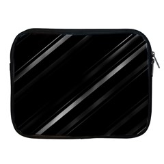 Minimalist Black Linear Abstract Print Apple Ipad 2/3/4 Zipper Cases by dflcprintsclothing