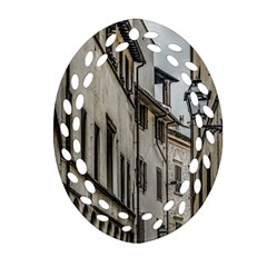 Houses At Historic Center Of Florence, Italy Ornament (oval Filigree) by dflcprintsclothing