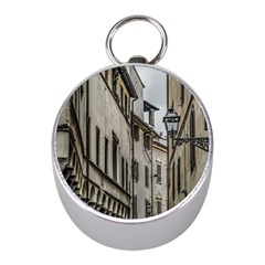 Houses At Historic Center Of Florence, Italy Mini Silver Compasses by dflcprintsclothing