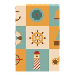 Nautical Elements Collection Shower Curtain 48  X 72  (small) 