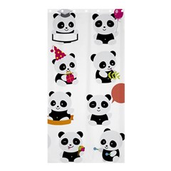 Playing Pandas Cartoons Shower Curtain 36  X 72  (stall)  by Vaneshart