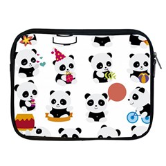 Playing Pandas Cartoons Apple Ipad 2/3/4 Zipper Cases by Vaneshart